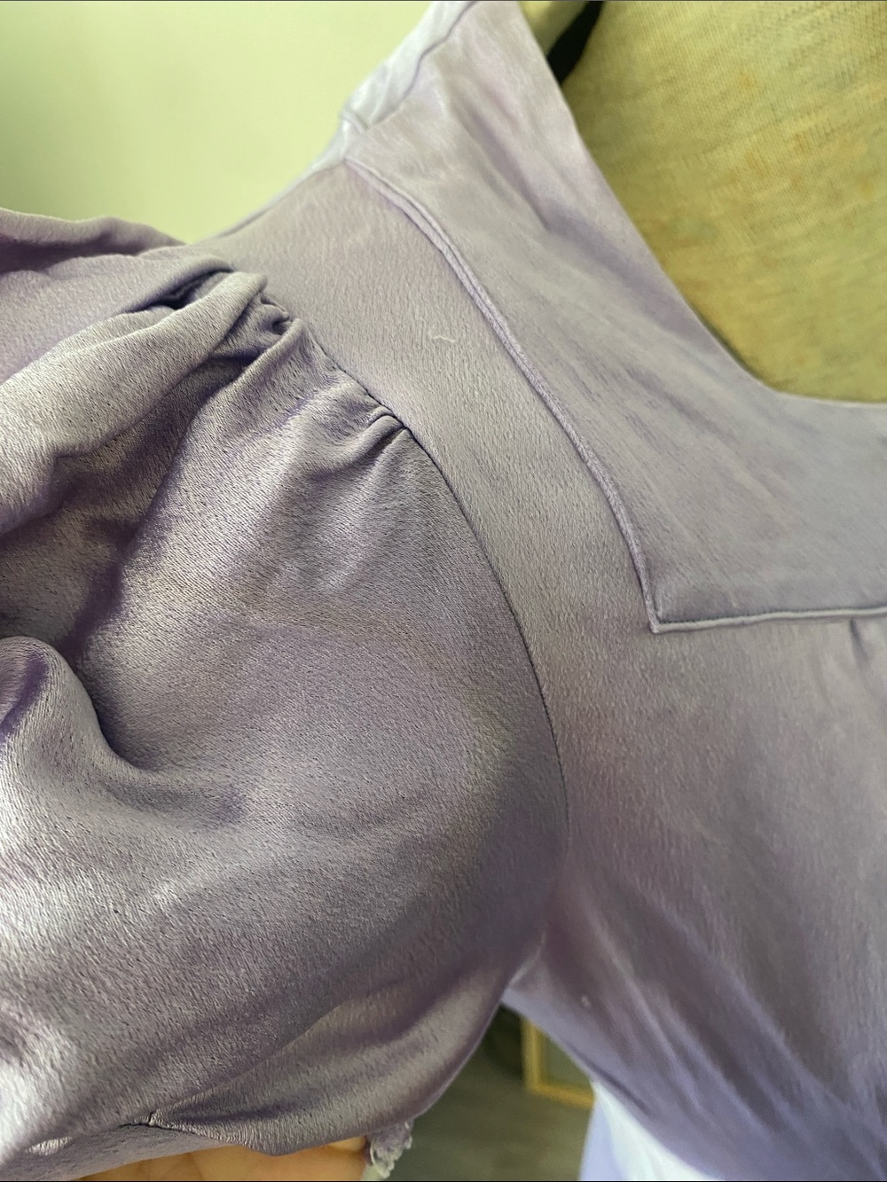 Vintage 1940s Purple Puff-Sleeve Midi Dress - Picture 7 of 16